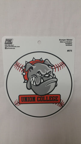 Pine Bulldog Baseball Decal