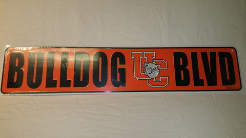 Bulldog Blvd Metal Sign