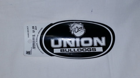 Black &White Union Bulldog Euro Sticker