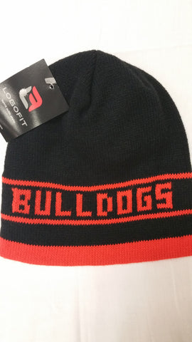 Orange and Black Bulldogs Beanie