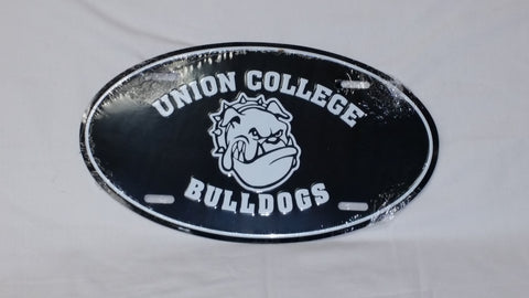 Black UC Bulldogs Oval License Plate
