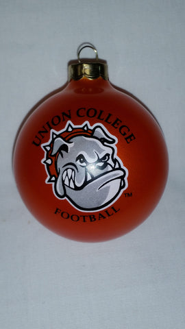 Orange Football Ornament