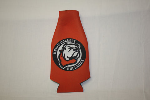 Zippered Bottle Cooler with Circle Bulldog Logo