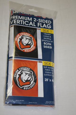 2-Sided Vertical Circle Bulldog Logo Flag