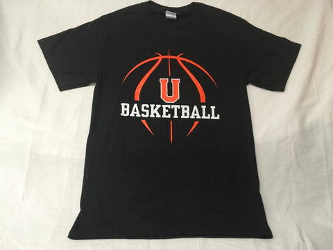 Black Outline Basketball Tee