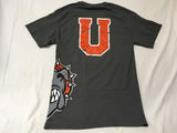 Charcoal Gray Distressed Bulldog Tee