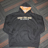 Black Union College Hoodie with Orange Hood Insert