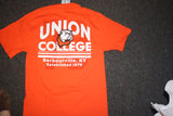 Distressed Orange Union College T-Shirt
