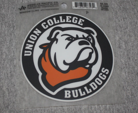 Circle Logo Union College Bulldog Window Cling