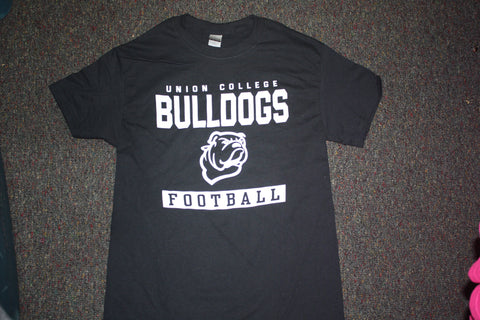 Union Black Bulldog Football Tee