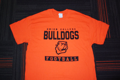 Union Orange Bulldog Football Tee