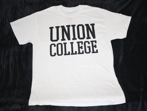 Basic White Union College Tee