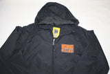 Full Zip Black Windbreaker with Hood