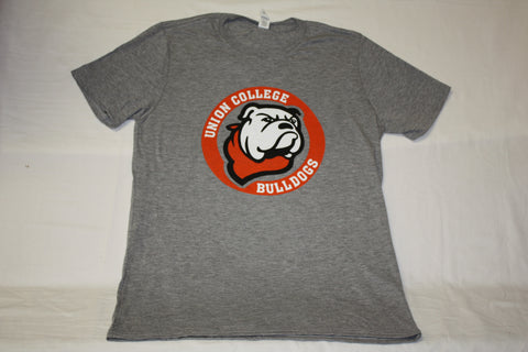 Heather Grey Circle Logo Bulldog Tee