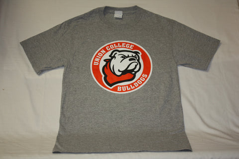 Gray Circle Bulldog Logo Tee