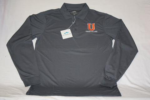 Men's Gray L/S Vital Performance Polo