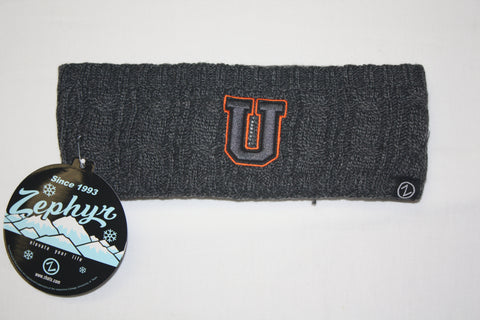 Union College Black/Gray U Knit Headband