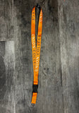 Orange and Black Reversible Lanyard